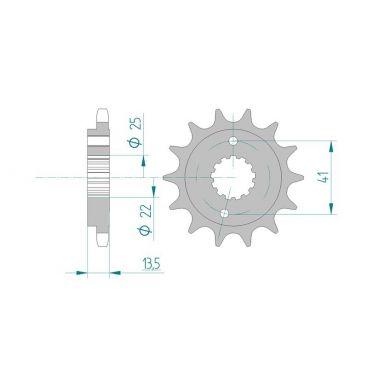 Pignon AFAM pour moto au pas de 525