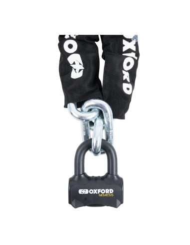Antivol à chaîne OXFORD Nemesis 16 mm avec chaîne de 1,2 m