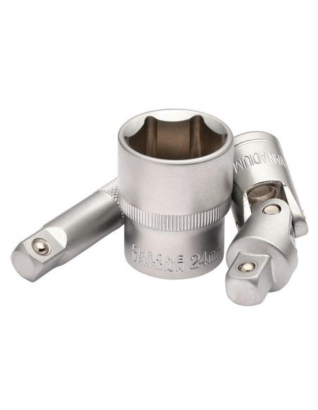 Jeu de douilles et d'embouts métriques DRAPER HI-TORQ®, 3/8" Sq. Dr. (58 pièces)