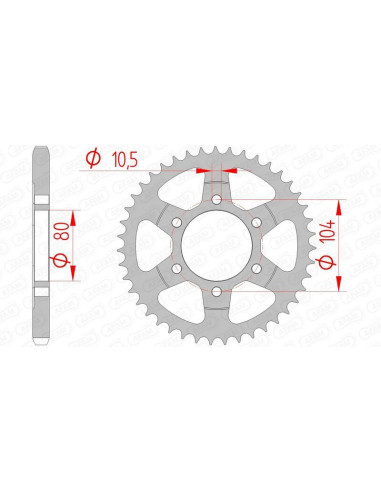 Kit chaîne AFAM 525XHR3 17/41 super-renforcé - couronne standard