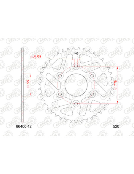 Couronne AFAM acier standard 86400 - 520 Couronne AFAM acier standard 86400 - 520