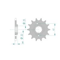 Pignon AFAM pour moto au pas de 520