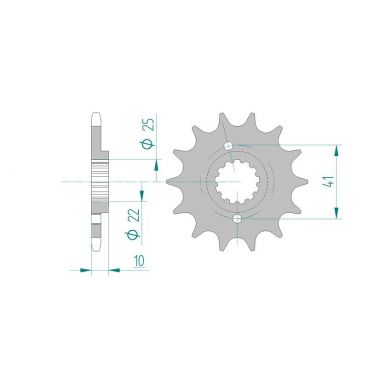 Pignon AFAM pour moto au pas de 520