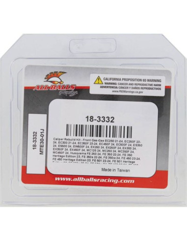 Kit de réparation d'étrier de frein ALL BALLS Kit de réparation d'étrier de frein ALL BALLS