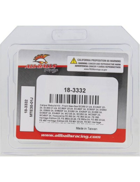 Kit de réparation d'étrier de frein ALL BALLS Kit de réparation d'étrier de frein ALL BALLS