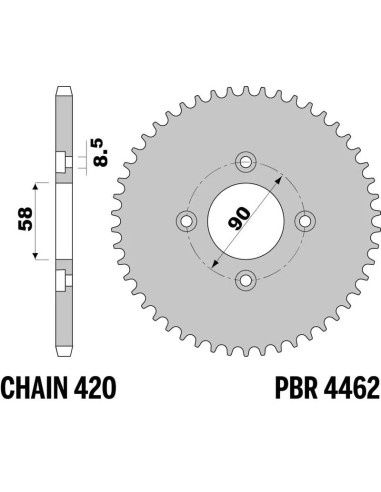 Couronne PBR acier standard 4462 - 420