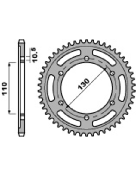 Couronne PBR acier C45 standard 4385 - 525 Couronne PBR acier C45 standard 4385 - 525
