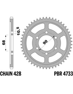 Couronne PBR acier C45 standard 4733 - 428 2