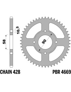 Couronne PBR acier C45 standard 4669 - 428