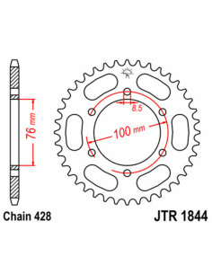 Kit chaîne JT/JT 428HDR 15/34 standard - couronne standard