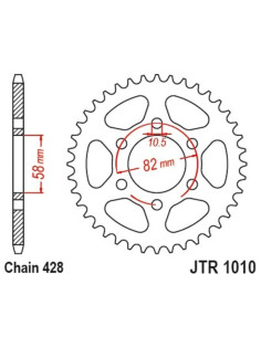 Kit chaîne JT/JT 428HDR 15/37 standard - couronne standard
