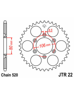 Kit chaîne JT/JT 520HDS 17/49 standard - couronne standard