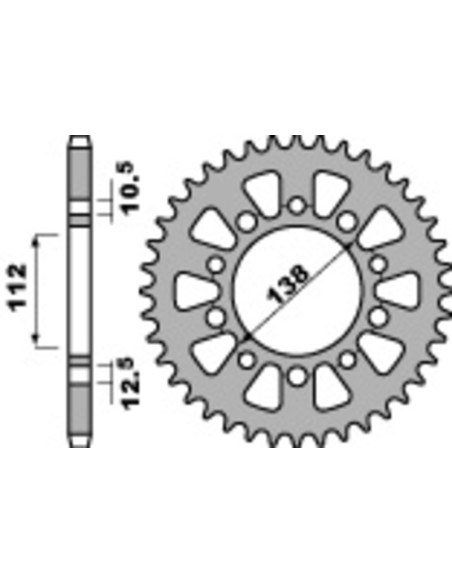 Couronne PBR acier C45 standard 4384 - 521 Couronne PBR acier C45 standard 4384 - 521