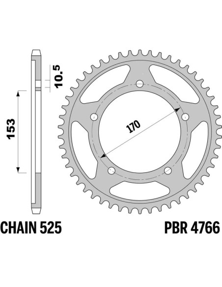 Couronne PBR aluminium 4766 - 525 Couronne PBR aluminium 4766 - 525