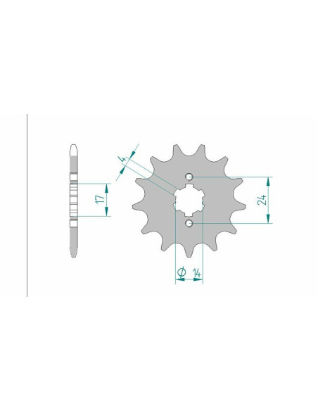 Kit chaîne AFAM 428XMR2 12/47 - couronne standard