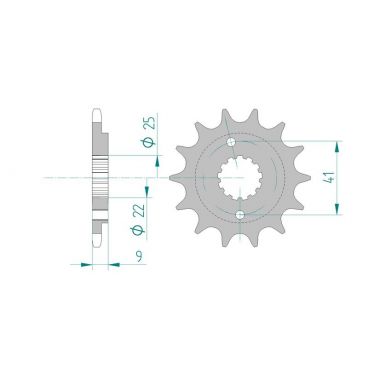 Pignon AFAM pour moto au pas de 520