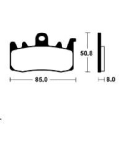Plaquettes de frein TECNIUM Maxi Scooter métal fritté - MSS400