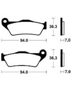 Plaquettes de frein TECNIUM Performance métal fritté - MR503 2
