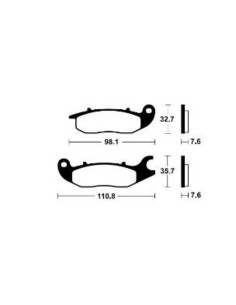 Plaquettes de frein TECNIUM Performance métal fritté - MF297 2