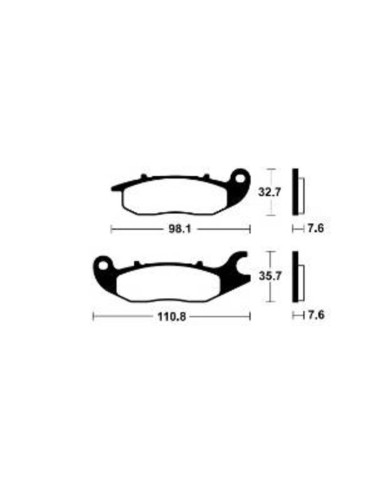 Plaquettes de frein TECNIUM Performance métal fritté - MF297