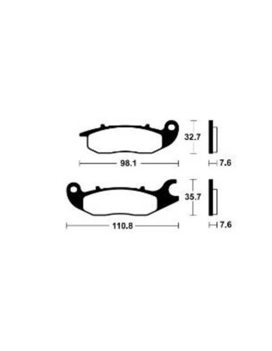 Plaquettes de frein TECNIUM Performance métal fritté - MF297