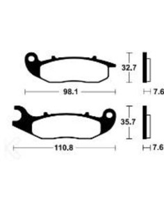 Plaquettes de frein TECNIUM Performance métal fritté - MF359 2