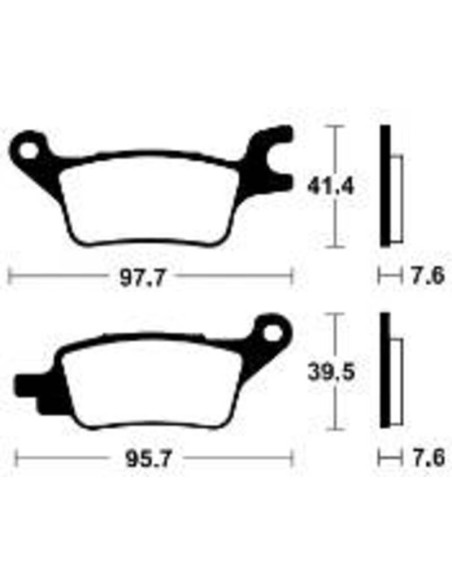 Plaquettes de frein TECNIUM Scooter organique - ME510