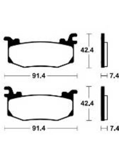 Plaquettes de frein TECNIUM Racing métal fritté - MTR512