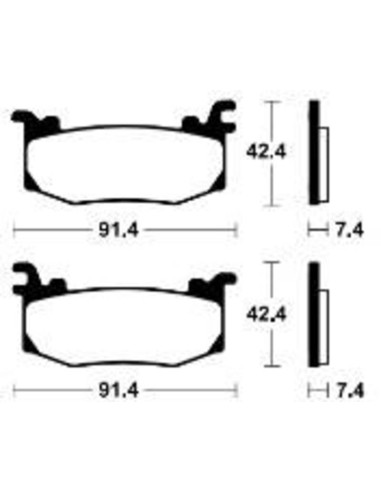 Plaquettes de frein TECNIUM Performance métal fritté - MF512