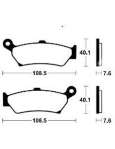 Plaquettes de frein TECNIUM Performance métal fritté - MR505 2
