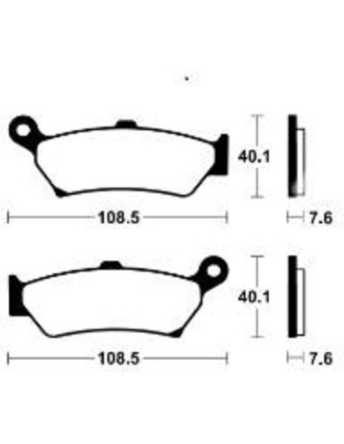 Plaquettes de frein TECNIUM Performance métal fritté - MR505 Plaquettes de frein TECNIUM Performance métal fritté - MR505