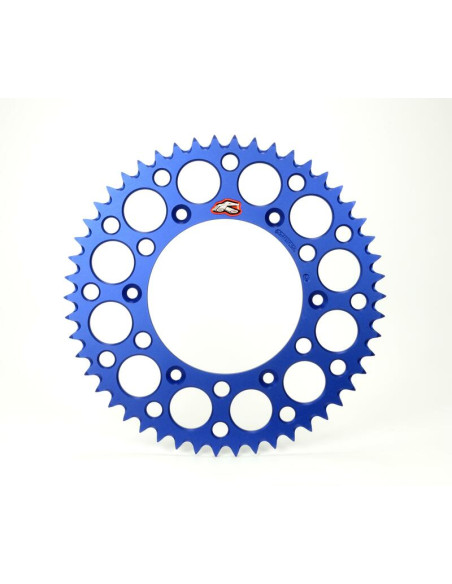 Couronne RENTHAL aluminium Ultra-Light anti-boue anodisé dur HA - 520 Couronne RENTHAL aluminium Ultra-Light anti-boue anodisé dur HA - 520