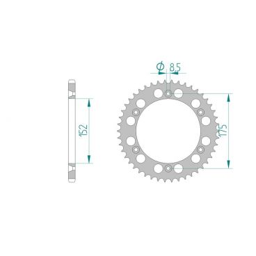 Kit chaine DID  ALU YAMAHA YZ 125...