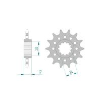 Pignon AFAM pour moto au pas de 520