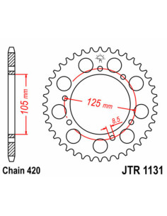 Couronne JT SPROCKETS acier standard 1131 - 420 2