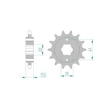 Pignon AFAM pour moto au pas de 525