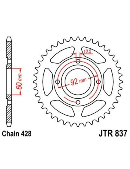 Couronne JT SPROCKETS Acier Standard - 428