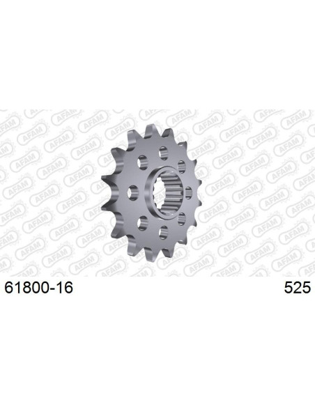 Pignon AFAM acier anti-bruit 618 - 525 - noir