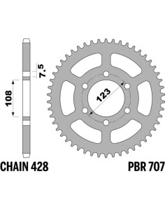 Couronne PBR acier C45 standard 707 - 428