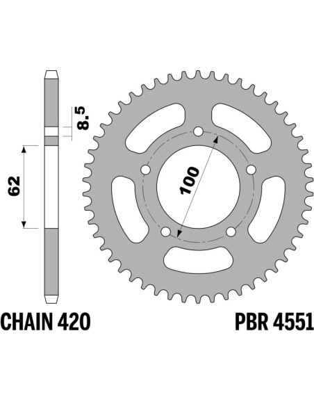Couronne PBR acier standard - 420