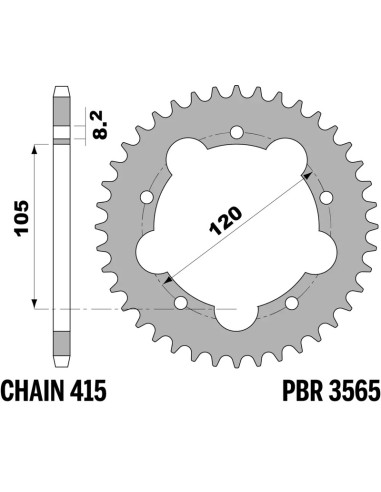 Couronne PBR acier standard - 415