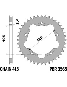 Couronne PBR acier standard - 415 2