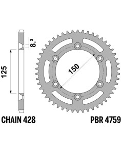 Couronne PBR aluminium ultra-light - 428 2