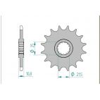 Kit chaine DID ACIER YAMAHA XJ 6 FA ABS DIVERSION 1DG 2010 à 2016 pignon