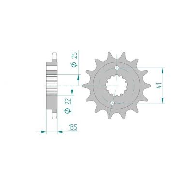 Pignon AFAM pour moto au pas de 520