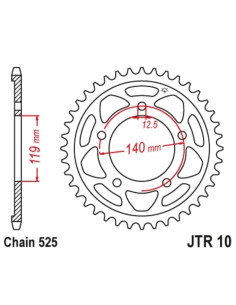 Couronne JT SPROCKETS acier standard - 524