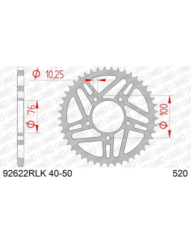Couronne AFAM acier standard - 520