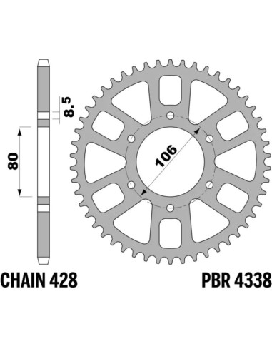 Couronne PBR aluminium ultra-light - 428