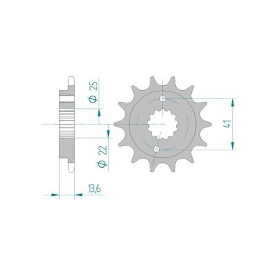 Pignon AFAM pour moto au pas de 520