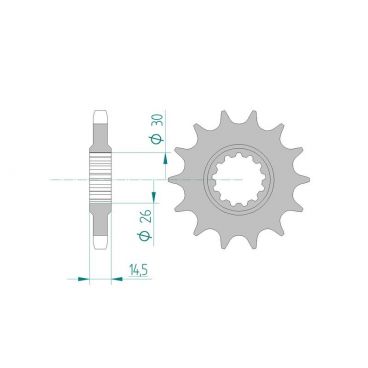 Pignon AFAM pour moto au pas de 630